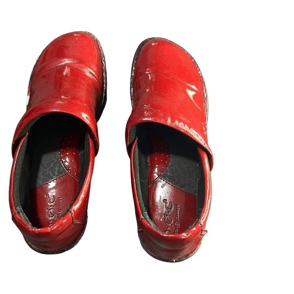 Boc Lesa Clogs Born Concept Red Patent Leather Clogs Size 9.5 - Picture 1 of 8
